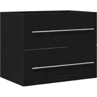 vidaXL Wastafelkast 60x38,5x48 cm spaanplaat zwart eikenkleurig