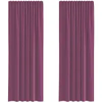 vidaXL Gordijnen met lussen 2 st 140x260 cm paars