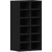 vidaXL Schoenenrek 54x34x100,5 cm spaanplaat zwart eikenkleurig