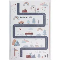 Muratap Kindervloerkleed speelmat weg & natuur multi wasbaar antislip- 120x170 cm