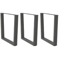 vidaXL Eettafelpoten 3 st V-vormig 90x(72-73,3) cm staal antraciet