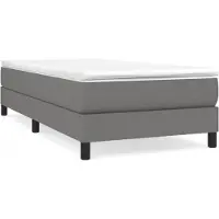 vidaXL Boxspring bed 90x200 cm stof donkergrijs