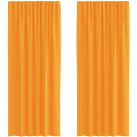 vidaXL Gordijnen met lus 2 st 140x225 cm oranje