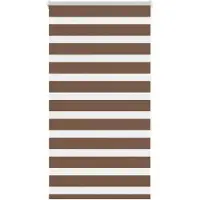 vidaXL Zebra rolgordijn 90x150 cm stofbreedte 85,9 cm polyester bruin