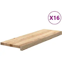 vidaXL Traptreden 16 st 80x30x2 cm onbehandeld massief eikenhout