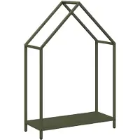 vidaXL Brandhoutrek 60x25x90 cm koudgewalst staal olijfgroen