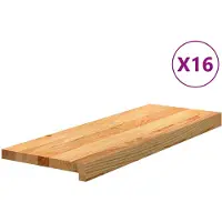 vidaXL Traptreden 16 st 70x30x2 cm massief eikenhout lichtbruin