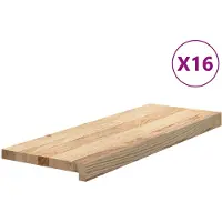 Super Merchant Traptreden 16 st 70x25x2 cm onbehandeld massief eikenhout