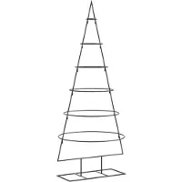 vidaXL Kerstdecoratie kerstboom 150 cm metaal zwart