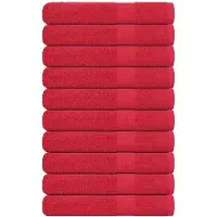 vidaXL Handdoeken FROGN 10 st 100x200 cm 360 g/m² rood