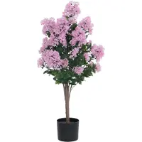 MCW Kunstsering -Q87, kunstsering decoratieplant, kunstboom, kunstplant, voor buiten, polyethyleen, 95x40x40 cm ~ roze