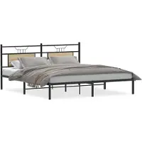 vidaXL Bedframe zonder matras 183x213cm spaanplaat sonoma eikenkleurig