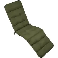 Beautissu comfortabele ligkussen voor ligstoel, 200x50x8 cm, olijgroen