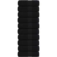 vidaXL Gastendoekjes FROGN 10 st 30x50 cm 360 g/m² zwart