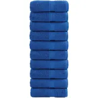 vidaXL Gastendoekjes SOLUND 10 st 600 g/m² 30x50 cm blauw