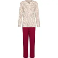 Pastunette Pyjama 'Rosewood Comfort' ecru / donkerrood