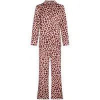 Pastunette Pyjama 'Premium - Satin Wild' aubergine