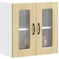 vidaXL Keukenbovenkast met glazen deur Kalmar bewerkt hout sonoma eikenkleur