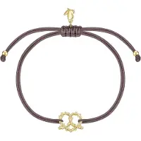 Glanzstücke Armband bruin / goudgeel