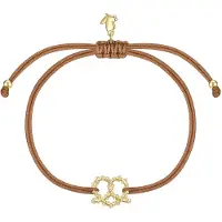 Glanzstücke Armband bruin / goudgeel