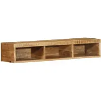 vidaXL Tv-meubel wandmontage 100x30x19 cm massief ruw mangohout