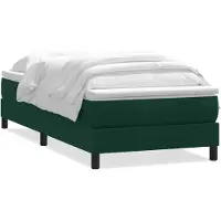 vidaXL Boxspringbed zonder matras, donkergroen, 200x220 cm, fluweel