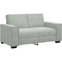 vidaXL Tweezitsbank 160x78x84 cm fluweel lichtgrijs