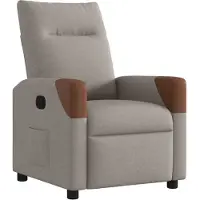 vidaXL Fauteuil verstelbaar stof taupe