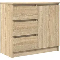 vidaXL Dressoir met lade 71x35x65 cm spaanplaat sonoma eikenkleurig