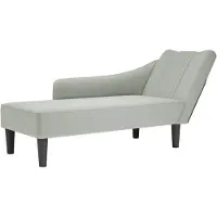 vidaXL Chaise longue met rechterarmleuning fluweel lichtgrijs
