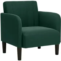vidaXL Fauteuil met armleuningen 54 cm fluweel donkergroen