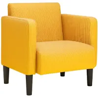 vidaXL Fauteuil met armleuningen 54 cm corduroy stof lichtgeel