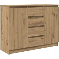 vidaXL Dressoir met lades 100,5x35x76 cm spaanplaat artisanaal