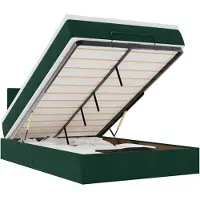 vidaXL Bed poef met matras 120x190 cm fluweel donkergroen