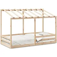 vidaXL Kinderbed met bedhuis 80x200 cm massief grenenhout