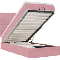 vidaXL Ottoman bed met matrassen 90x200cm fluweel roze