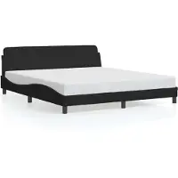 vidaXL Bedframe "Dover" 180x200 cm fluweel zwart