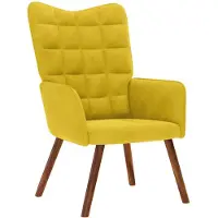 vidaXL Relaxstoel fluweel geel
