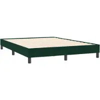 vidaXL - Bedframe - zonder - matras - 160x210 - cm - fluweel - donkergroen