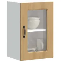 vidaXL Keukenbovenkast met glazen deur Kalmar bewerkt hout artisanaal eiken