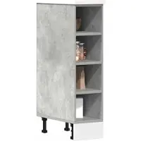 vidaXL Onderkast Riga, betongrijs, 20x44,5x81,5 cm, houtvezel