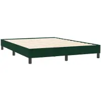 vidaXL Bedframe zonder matras, donkergroen, 140x210 cm, fluweel