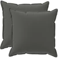 vidaXL Kussensloop 2 st HOUTEN Antraciet 80 x 80 cm Polyester