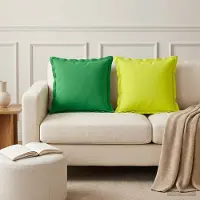 vidaXL Kussensloop 12 st HOUTEN Heldere Groen. 40 x 40 cm Polyester