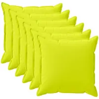 vidaXL Kussensloop 6 st HOUTEN Heldere Groen. 40 x 40 cm Polyester