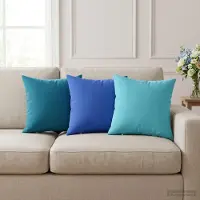 vidaXL Kussensloop 2 pcs HEERLEN Turquoise 30 x 30 cm Polyester