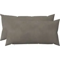vidaXL Kussensloop 2 st HEERLEN Lichtgrijs 40 x 80 cm fluweel