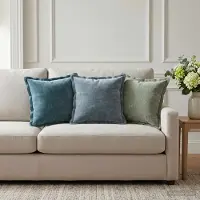 vidaXL Kussensloop 2 st HOUTEN Lichtblauw 40 x 40 cm Chenille Stof