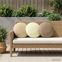 vidaXL Kussensloop 6 st HEERLEN Taupe Ø 30 cm Polyester