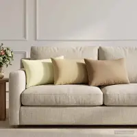vidaXL Kussensloop 6 pcs HEERLEN Beige 30 x 50 cm Polyester